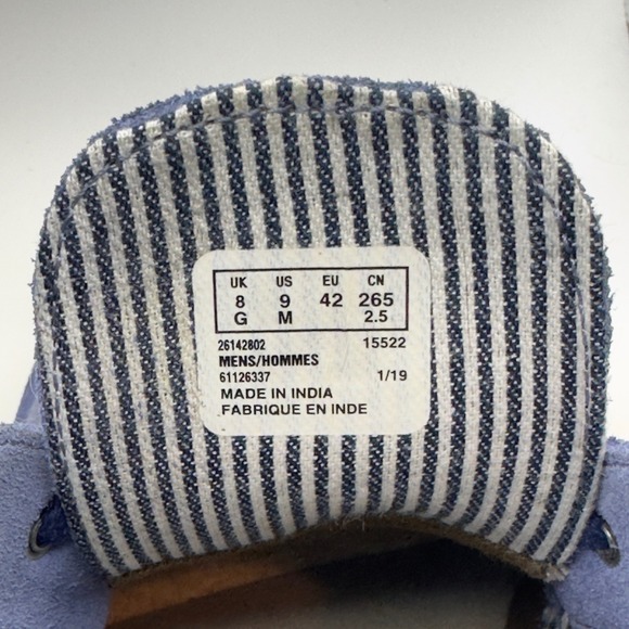 Clarks Collection Mens 9 Blue Suede Desert Chukka Boots Preppy - Picture 4 of 7